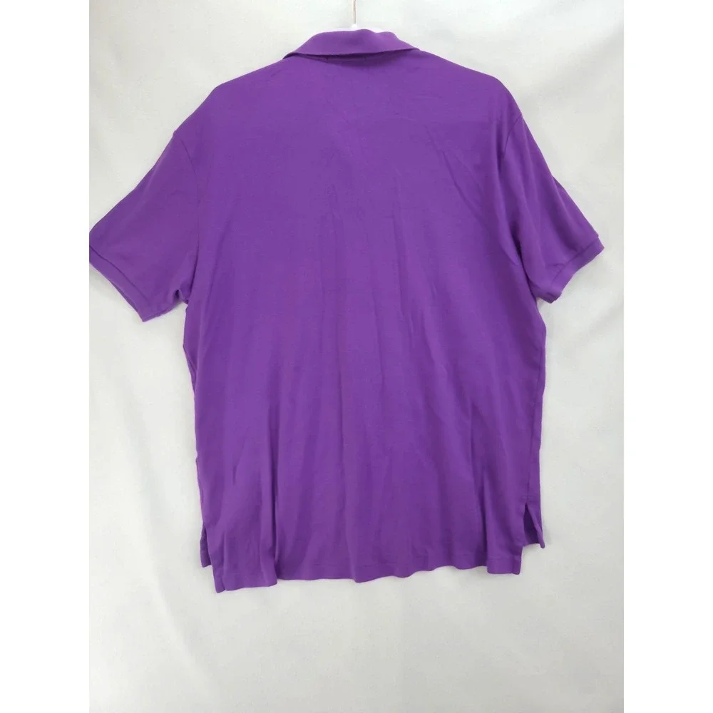 Polo Ralph Lauren Mens Polo Shirt XL Purple w Gold Pony Que Preppy Old Money